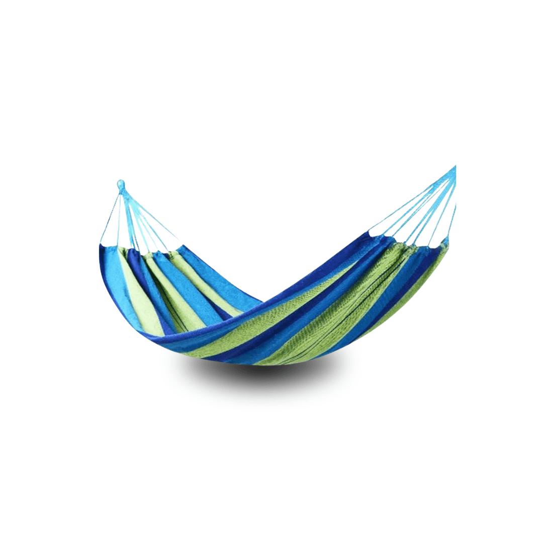 Striped Canvas Hammock – Single & Double Outdoor Sleeping Swing