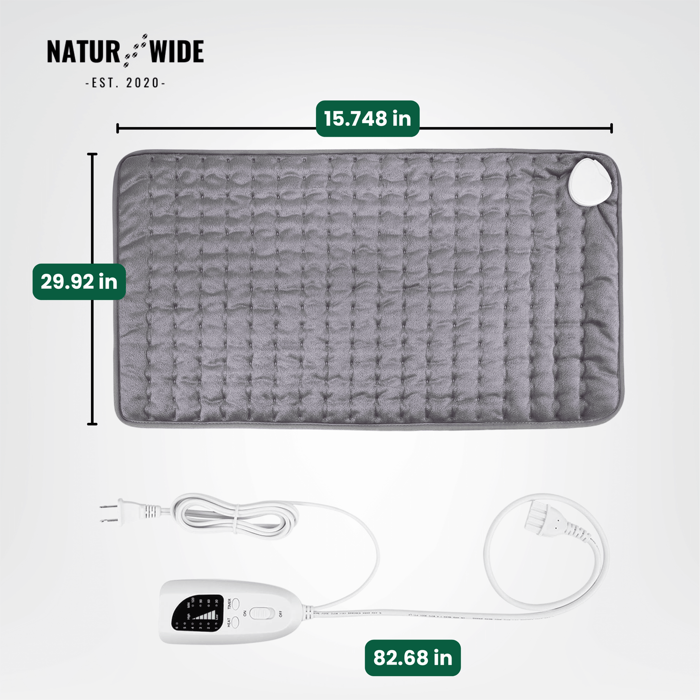 Electric Heating Blanket - Heat Pad for Back, Belly & Legs with 6 Temperature Levels