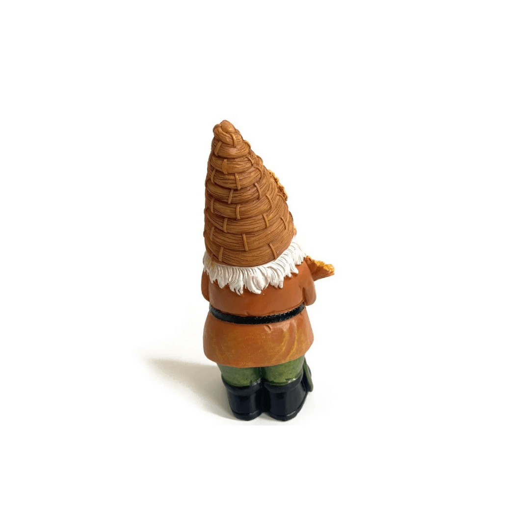 Funny Beekeeper Garden Gnome with Sunflower – Resin Statue