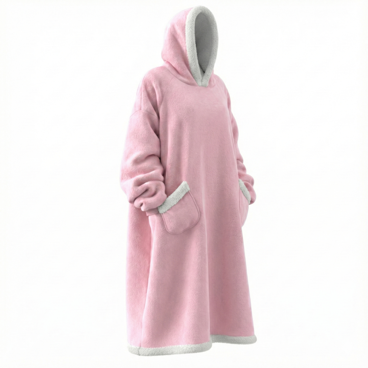 Oversized Flannel Blanket Hoodie – Wearable Blanket with Sleeves & Hood