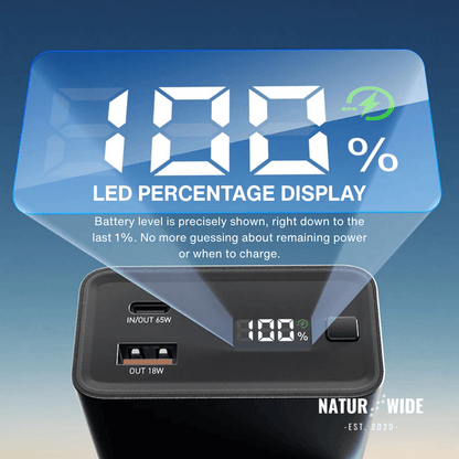 65W Fast Charging 20000mAh Portable Power Bank