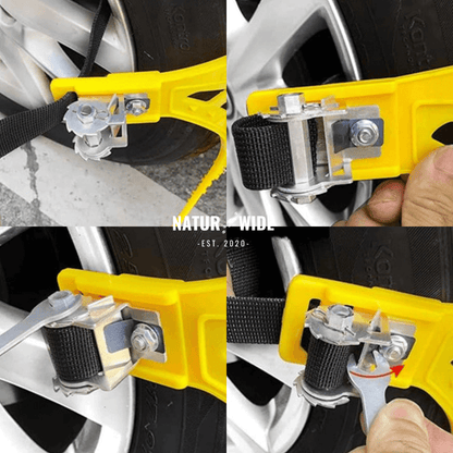 3pcs Snow Tire Chains for Car/SUV/Truck