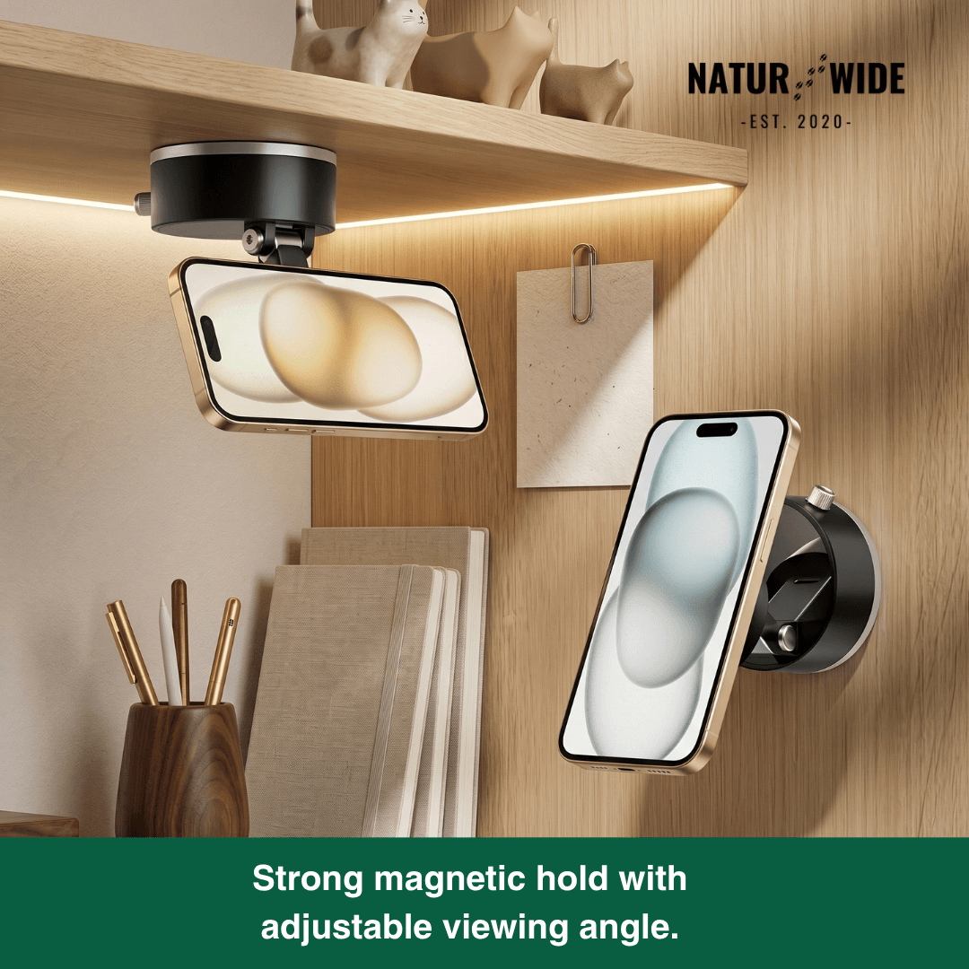 Magnetic Car Phone Mount – Vacuum Suction Cup, No-Trace Hold