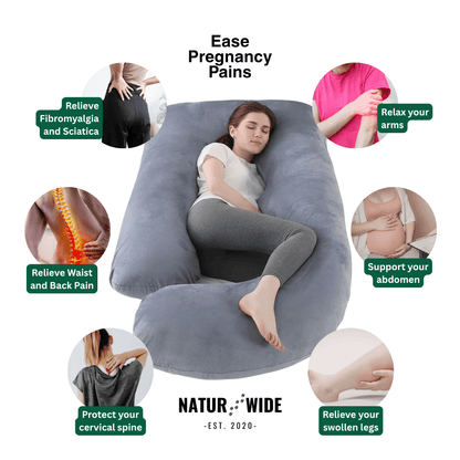 G-Shape Full Body Maternity Pillow – Memory Foam, Cotton Cover