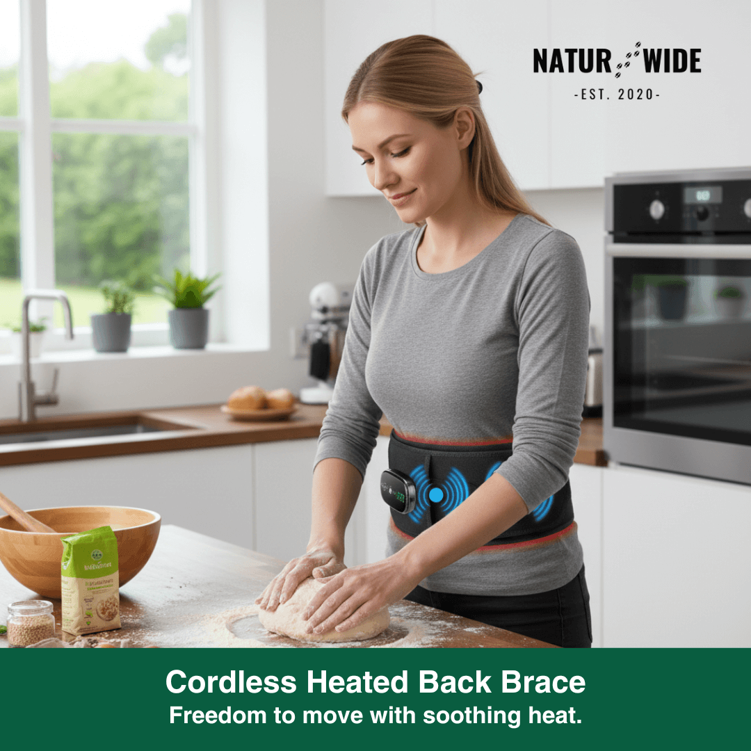 Back Massage Belt – Heating Pad, Vibration &amp; Red Light Therapy