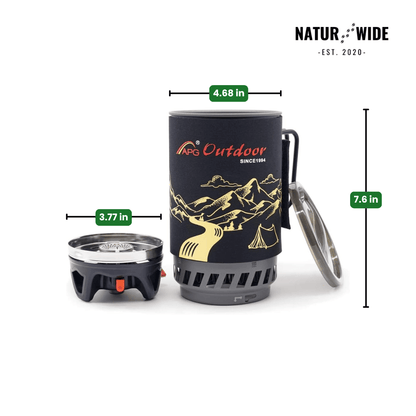 Portable 1.4L Camping Stove & Pot Cooking System