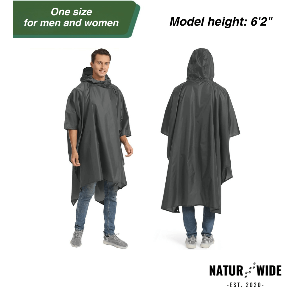 3 in 1 rain poncho – protection for all weather conditions