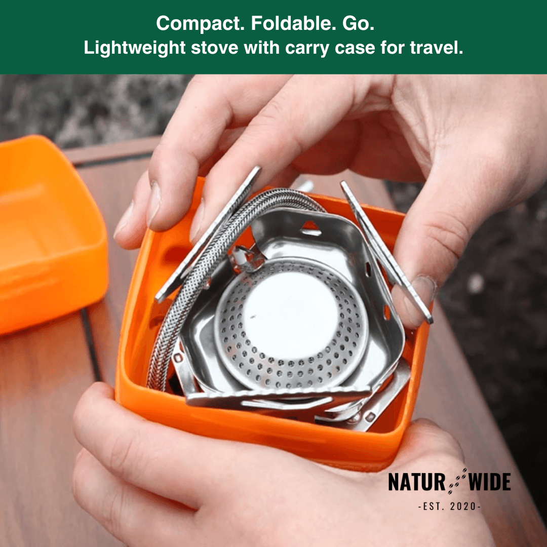3-Head 5800W Folding Gas Camping Stove – Portable Backpacking Burner