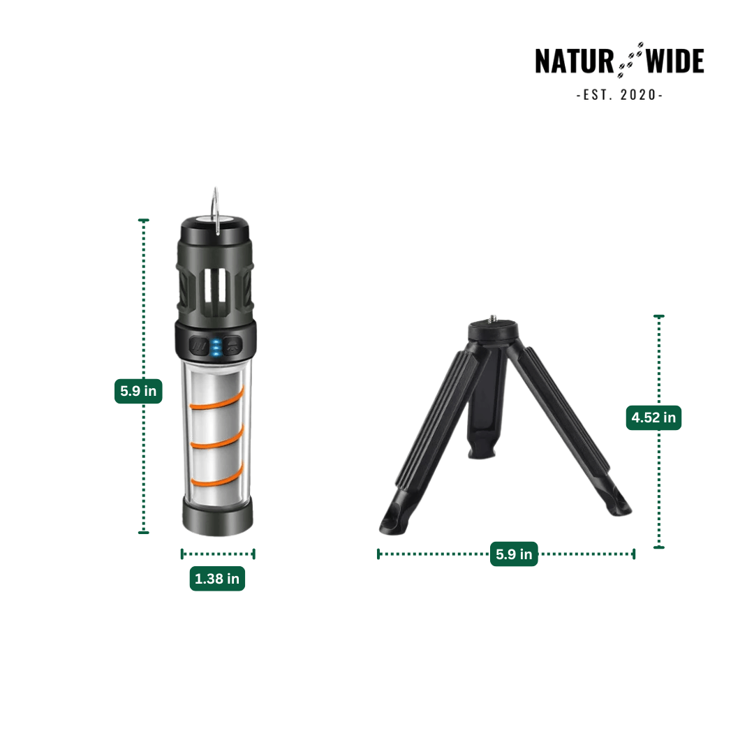 5-in-1 Camping Lamp – LED Flashlight & Mosquito Repellent Light