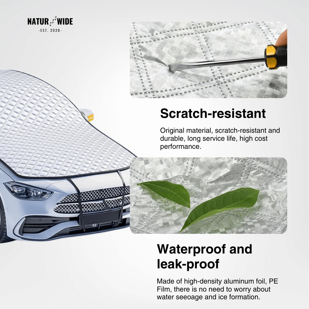Car Windshield Snow Cover – Frost &amp; Sun Protection for Sedans &amp; SUVs
