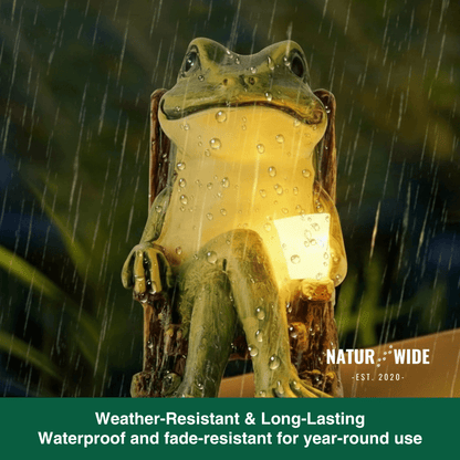 Solar Mini Frog Garden Statue - Glowing Outdoor Decor