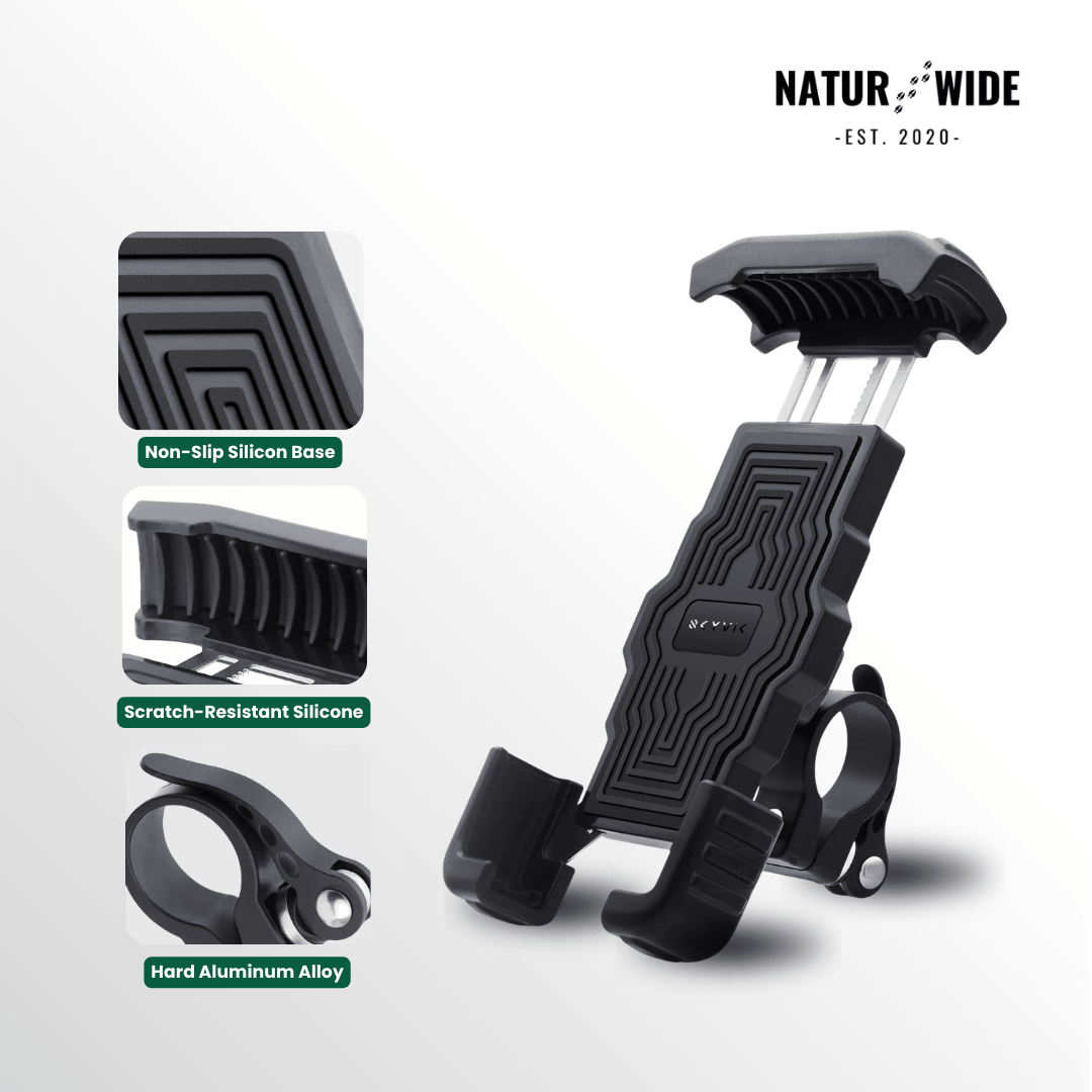 Secure Motorcycle & Bike Phone Mount - 1s Quick Lock