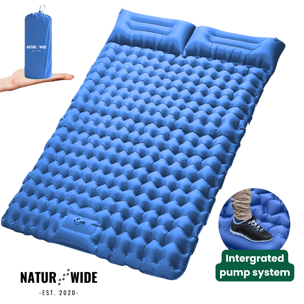 Ultralight, compact 2-in-1 sleeping mat – ideal for any adventure for two.