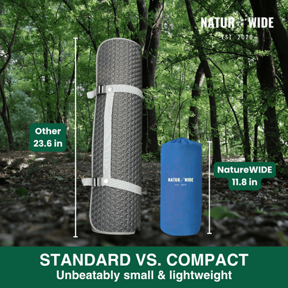 Ultralight, compact 2-in-1 sleeping mat – ideal for any adventure for two.