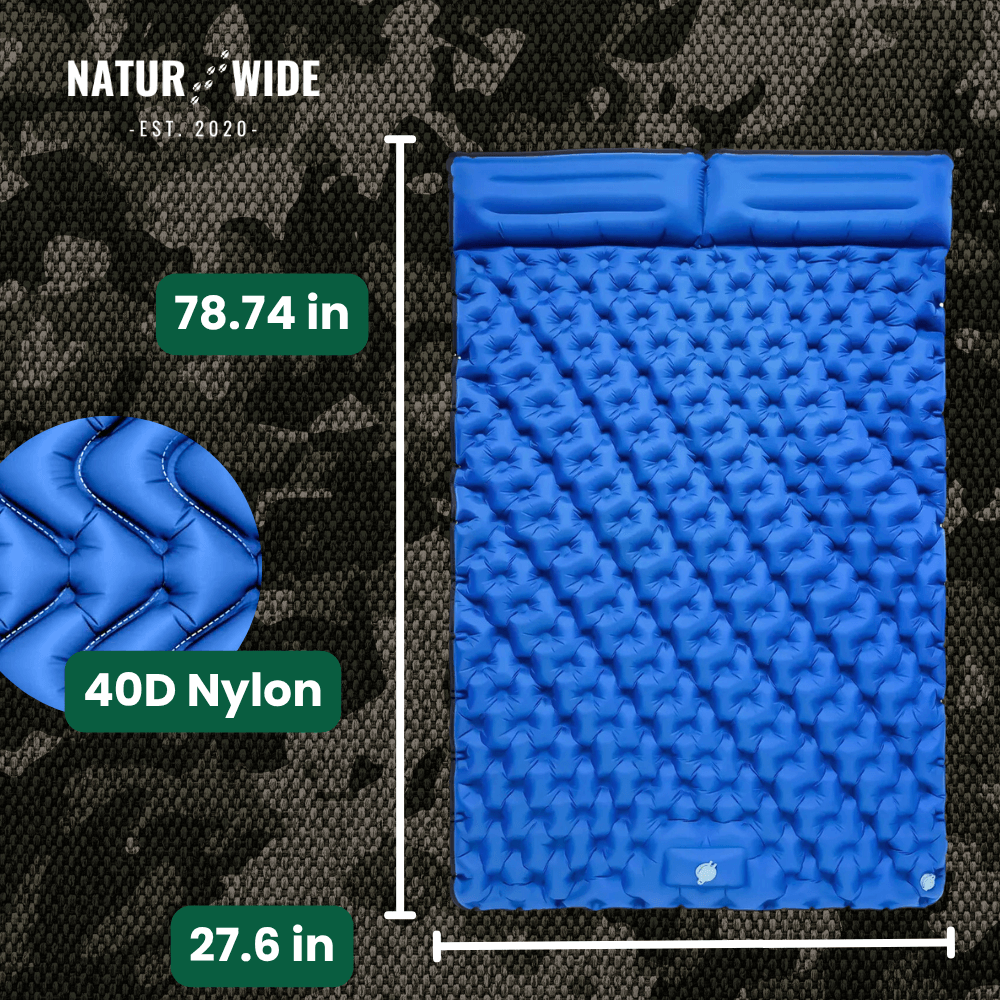 Ultralight, compact 2-in-1 sleeping mat – ideal for any adventure for two.