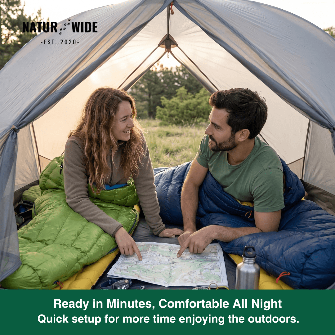 90% Goose Down Sleeping Bag – 3-Season Ultralight Envelope Style