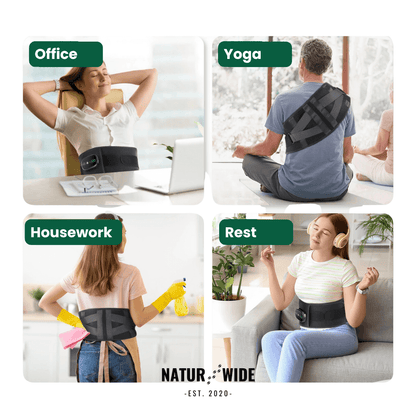 Back Massage Belt – Heating Pad, Vibration &amp; Red Light Therapy