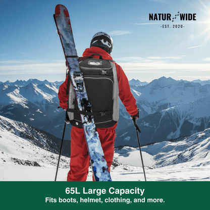 2200oz Ski Boot Bag Backpack – Large Capacity for Helmet, Boots &amp; Gear