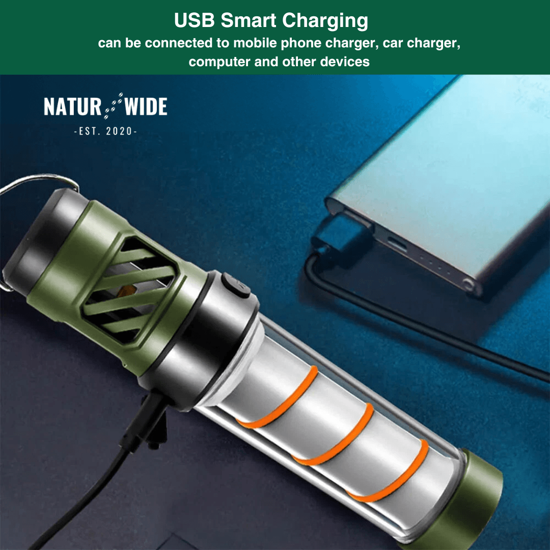 5-in-1 Camping Lamp – LED Flashlight & Mosquito Repellent Light