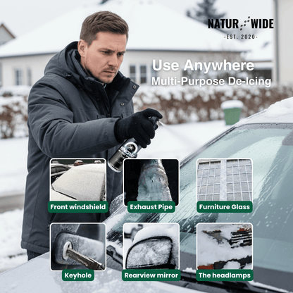 Fast-Acting Car Deicer Spray – Ice &amp; Frost Remover (3.4 fl oz / 100ml)