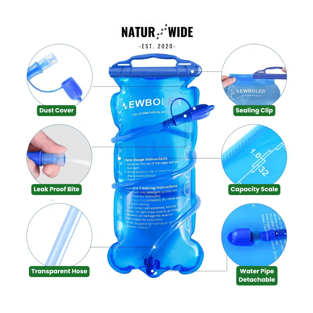 BPA-Free Hydration Bladder Water Reservoir (51oz/68oz/101oz)