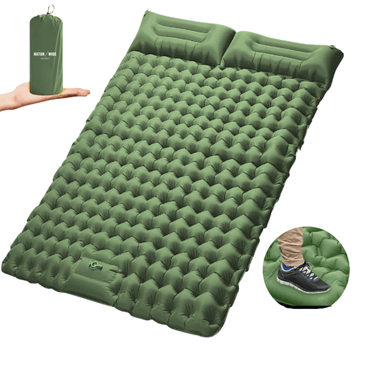 Ultralight, compact 2-in-1 sleeping mat – ideal for any adventure for two.