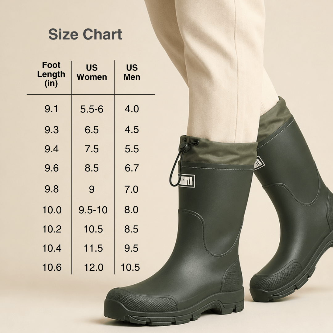 Waterproof Outdoor Rubber Boots Unisex – Slip-Resistant, Durable &amp; Long-Lasting