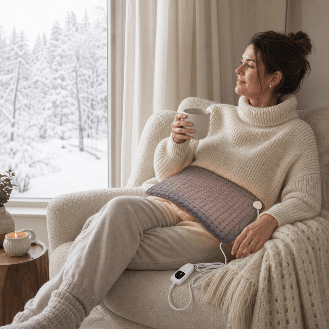 Electric Heating Blanket - Heat Pad for Back, Belly &amp; Legs with 6 Temperature Levels