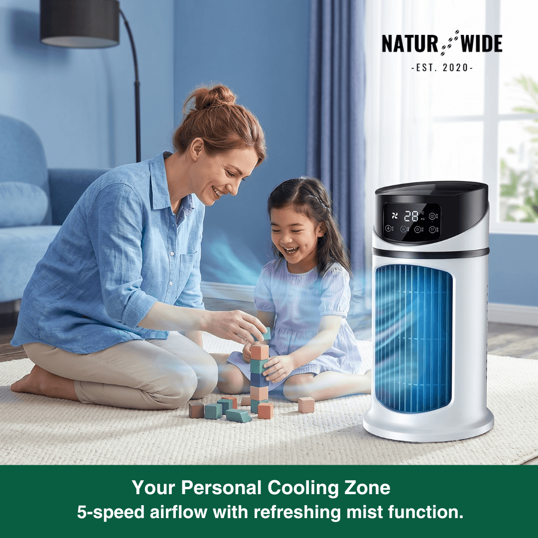 Mini Mobile Air Conditioner 3-in-1 – Cooler, Humidifier & Air Purifier
