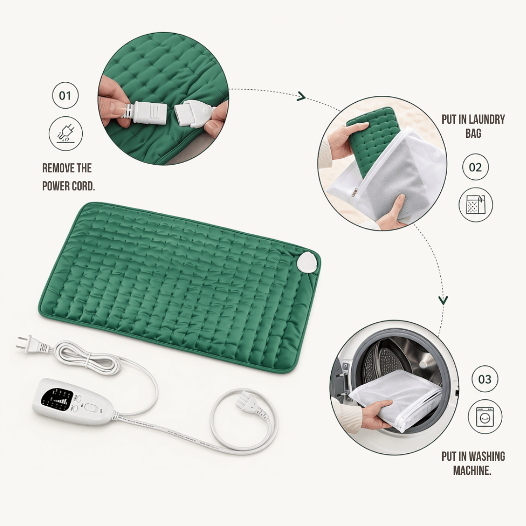 Electric Heating Blanket - Heat Pad for Back, Belly &amp; Legs with 6 Temperature Levels