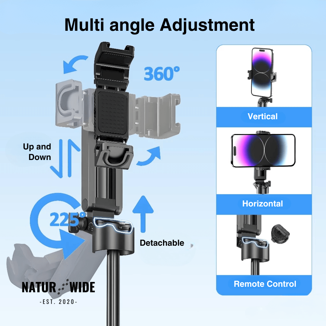 3-in-1 Mini Tripod Selfie Stick with Bluetooth Remote Control