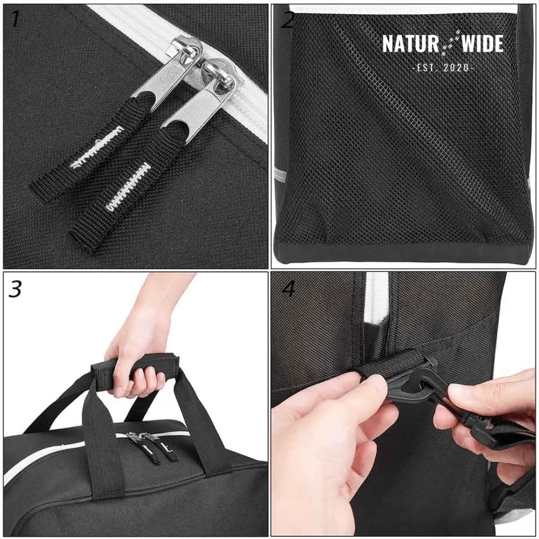 2-Piece Ski Bag Set – Ski Carrier &amp; Boot Bag Combo (Adjustable up to 80")