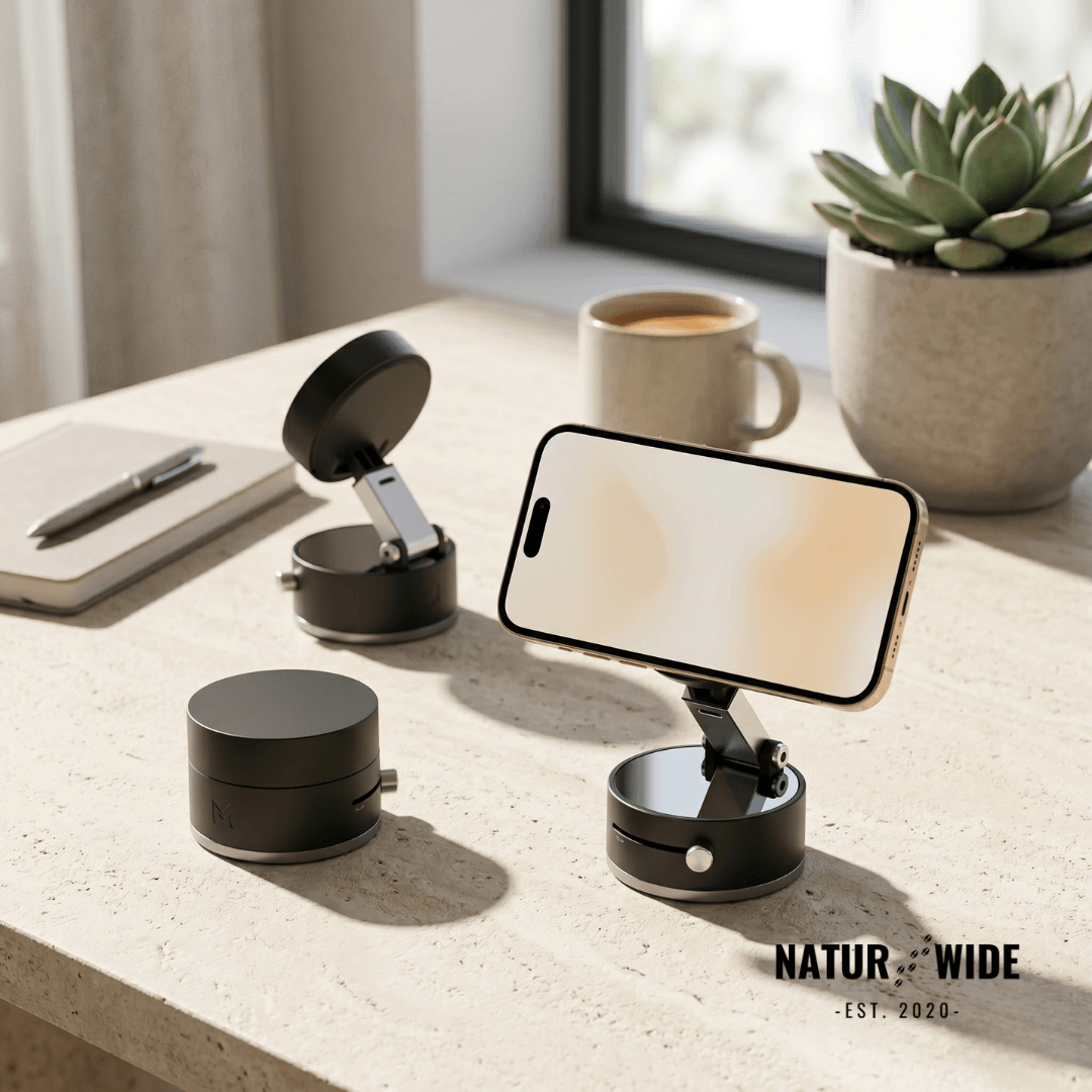 Magnetic Car Phone Mount – Vacuum Suction Cup, No-Trace Hold