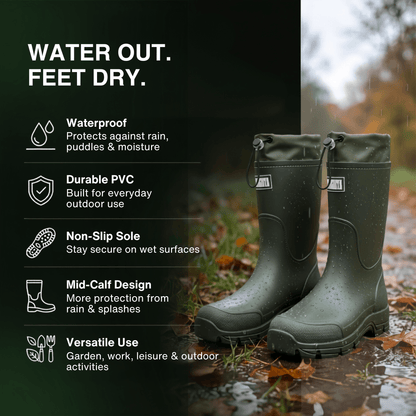 Waterproof Outdoor Rubber Boots Unisex – Slip-Resistant, Durable &amp; Long-Lasting