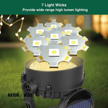 Solar Garden Spotlight 9 LED – RGB & White, IP65 & Adjustable (2-in-1)