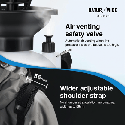 Portable Manual Camping Shower – 3/5/8L Hand Pump with 3m Hose