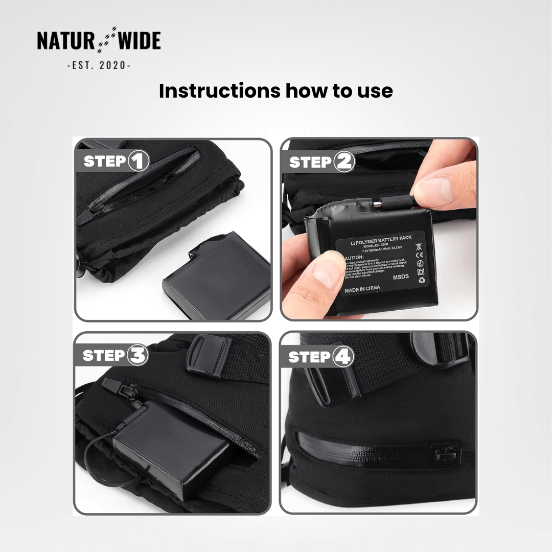 Heated Gloves – 3 Heat Levels, Waterproof &amp; Windproof