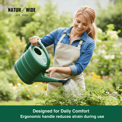 Garden Watering Can 1.3 Gallon – Long Spout & Sprinkler Head