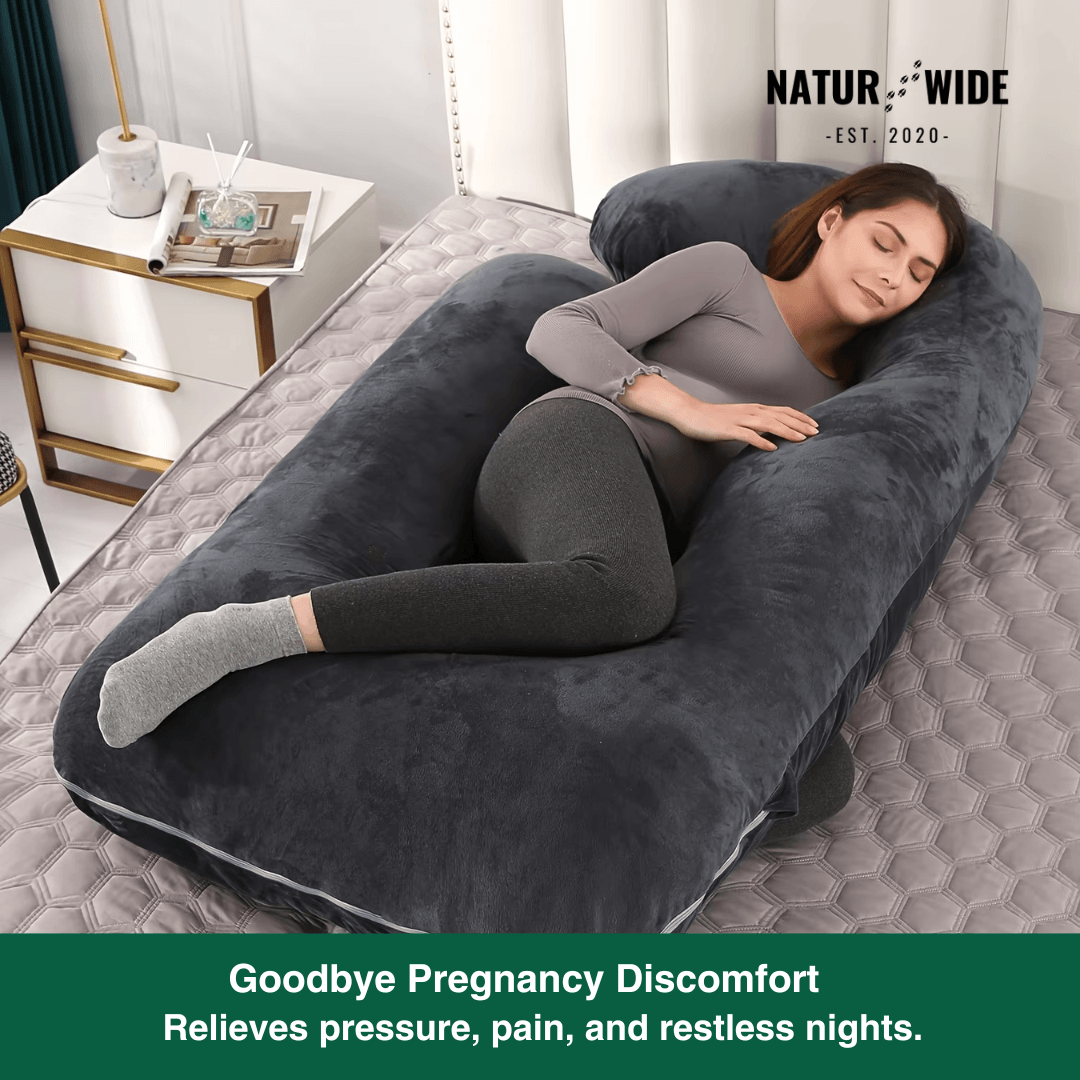 G-Shape Full Body Maternity Pillow – Memory Foam, Cotton Cover