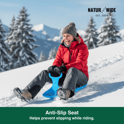Durable Snow Sled &amp; Sand Slider – Winter Fun Toboggan (22")