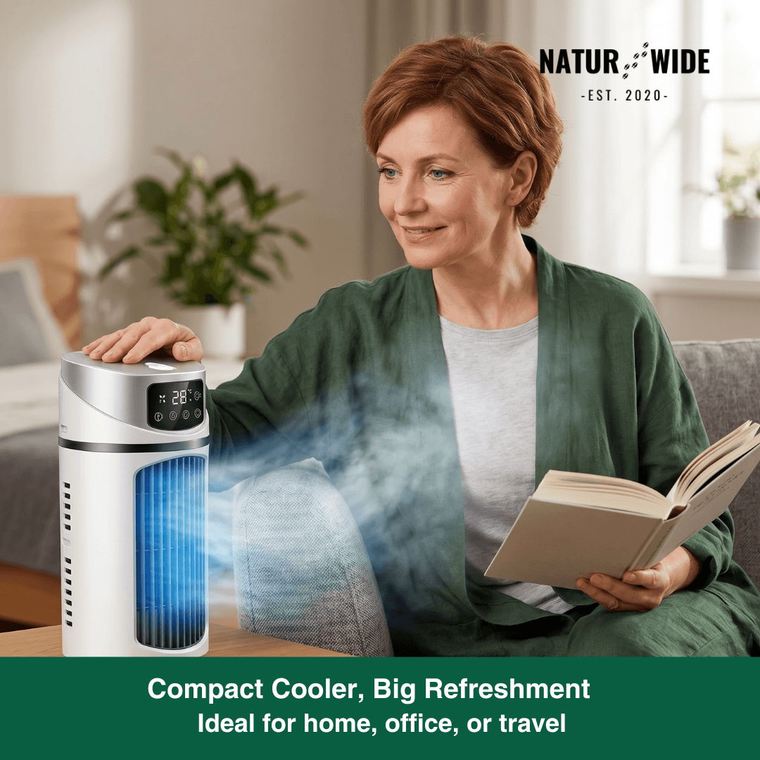 Mini Mobile Air Conditioner 3-in-1 – Cooler, Humidifier & Air Purifier