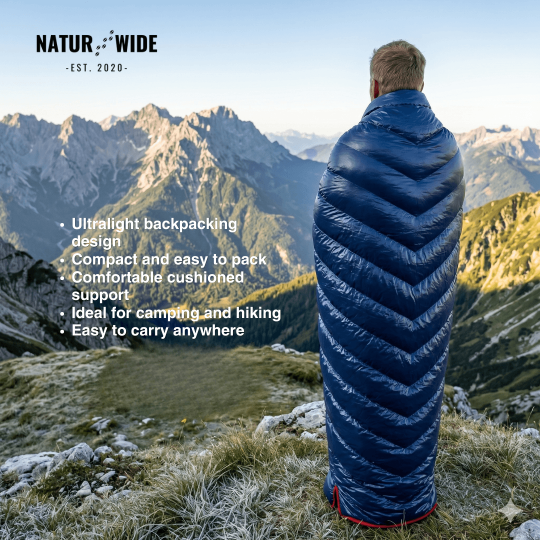 90% Goose Down Sleeping Bag – 3-Season Ultralight Envelope Style