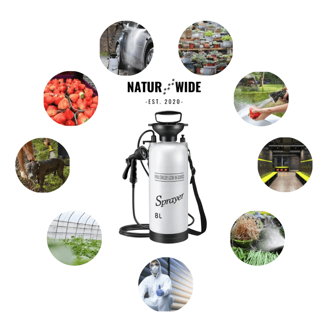 Portable Manual Camping Shower – 3/5/8L Hand Pump with 3m Hose