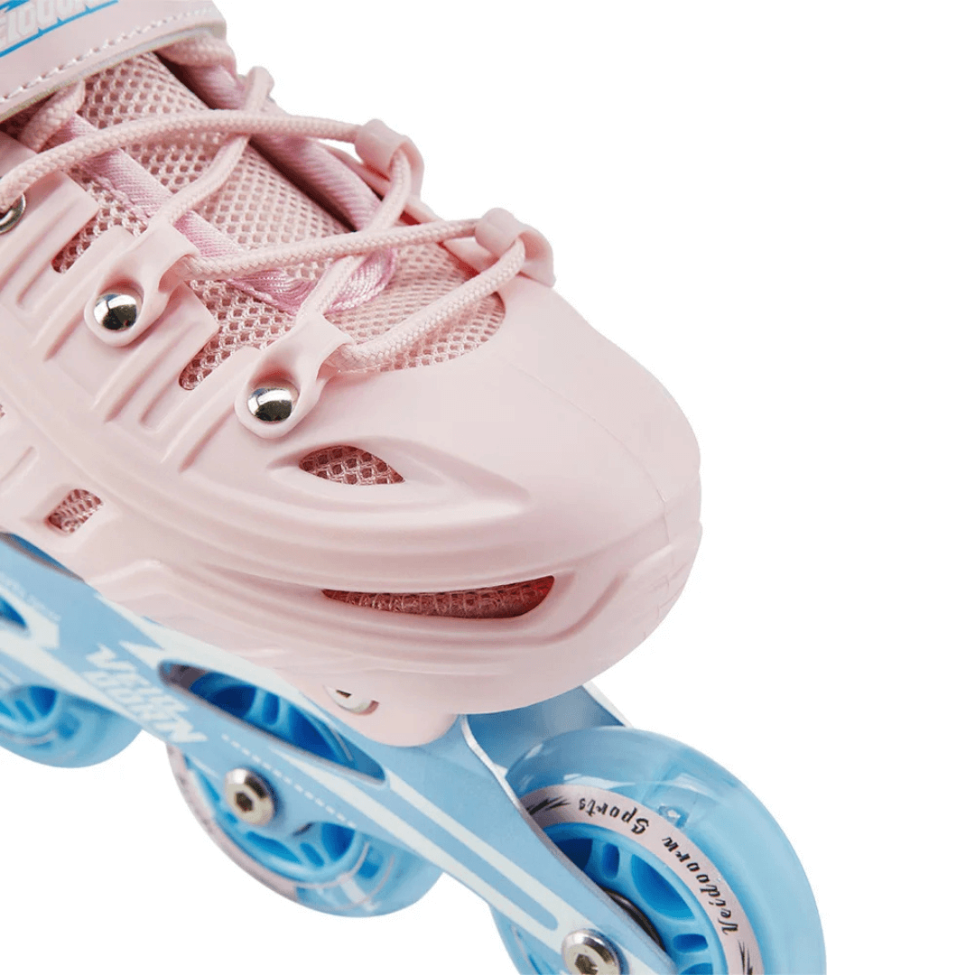 Adjustable Inline Skates for Kids and Adults Full Lights Up PU Wheels Outdoor Roller Skates Aluminum Alloy Bracket