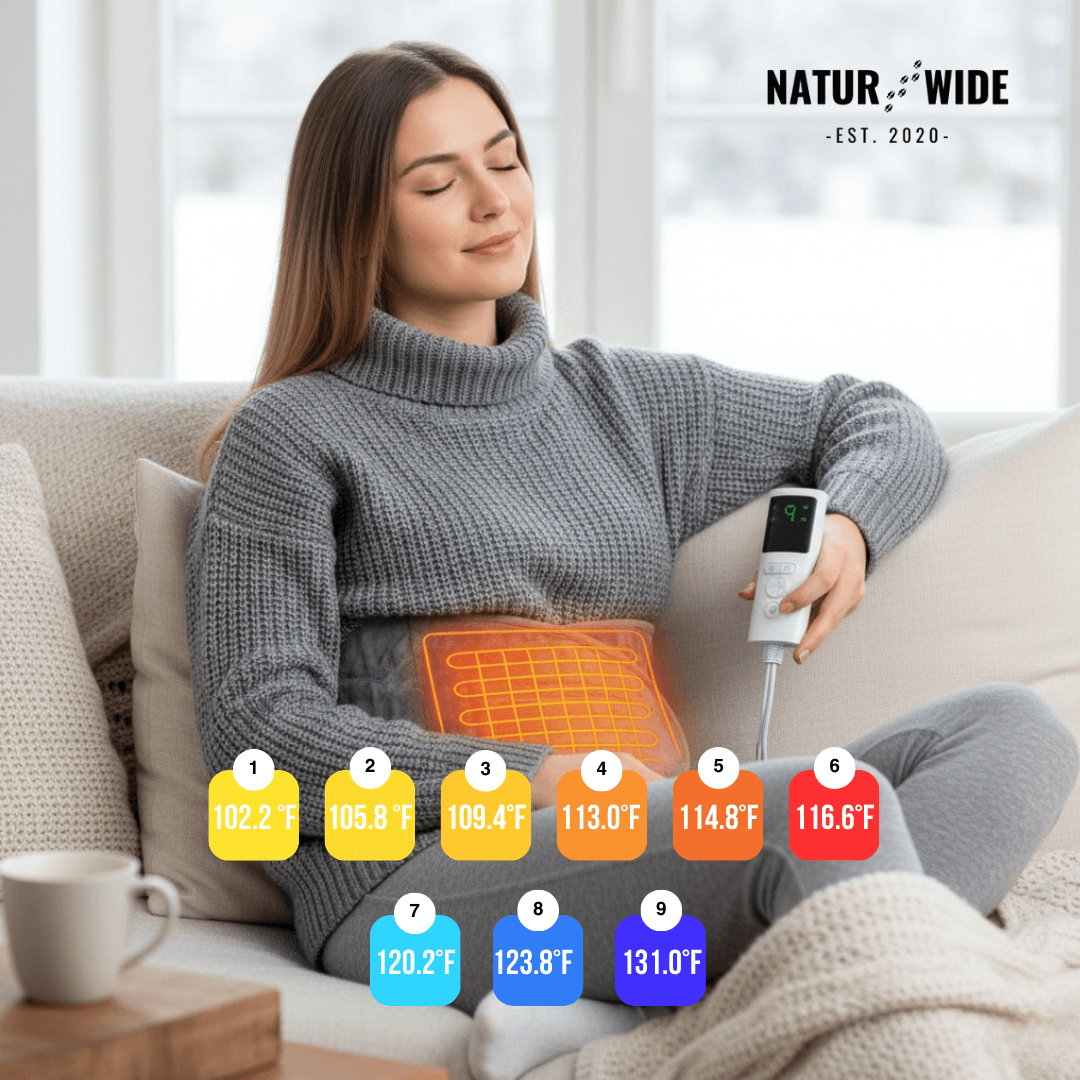 Electric Back Heating Belt – Waist Warmer with 9 Heat Settings &amp; Timer