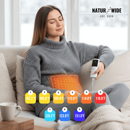 Electric Back Heating Belt – Waist Warmer with 9 Heat Settings &amp; Timer