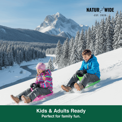 Durable Snow Sled &amp; Sand Slider – Winter Fun Toboggan (22")