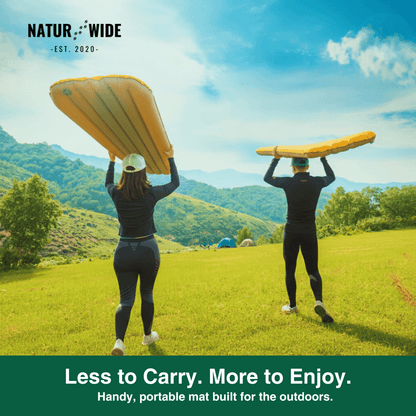NaturWide 7.6R Camping Sleeping Pad – Ultralight, Self-Inflating &amp; Double-Reinforced