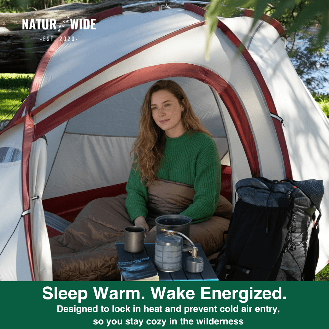 NaturWide Mummy Sleeping Bag – Lightweight &amp; Warm for Outdoor