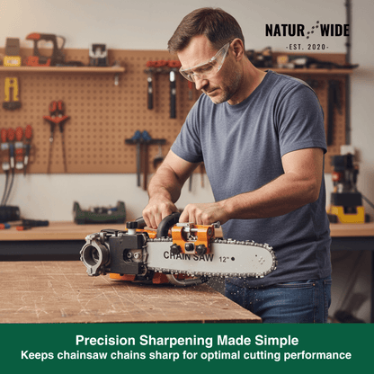 Manual Chainsaw Sharpener Jig – Portable Crank Tool